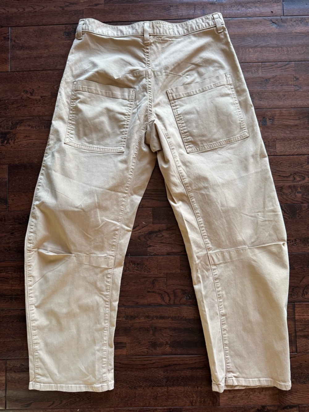 Nili Lotan Shon Mid-rise Cotton Stretch Twill Barrel Pant Camel SZ 2 - Picture 2 of 6